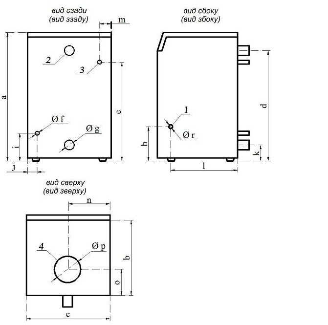 Чертеж газового котла